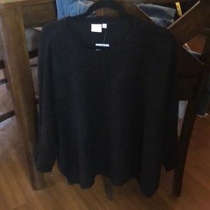 Black sweater with side splits